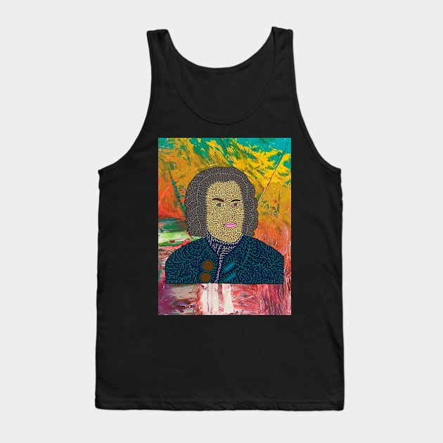 Bach Portrait - Abstract Background Tank Top by NightserFineArts